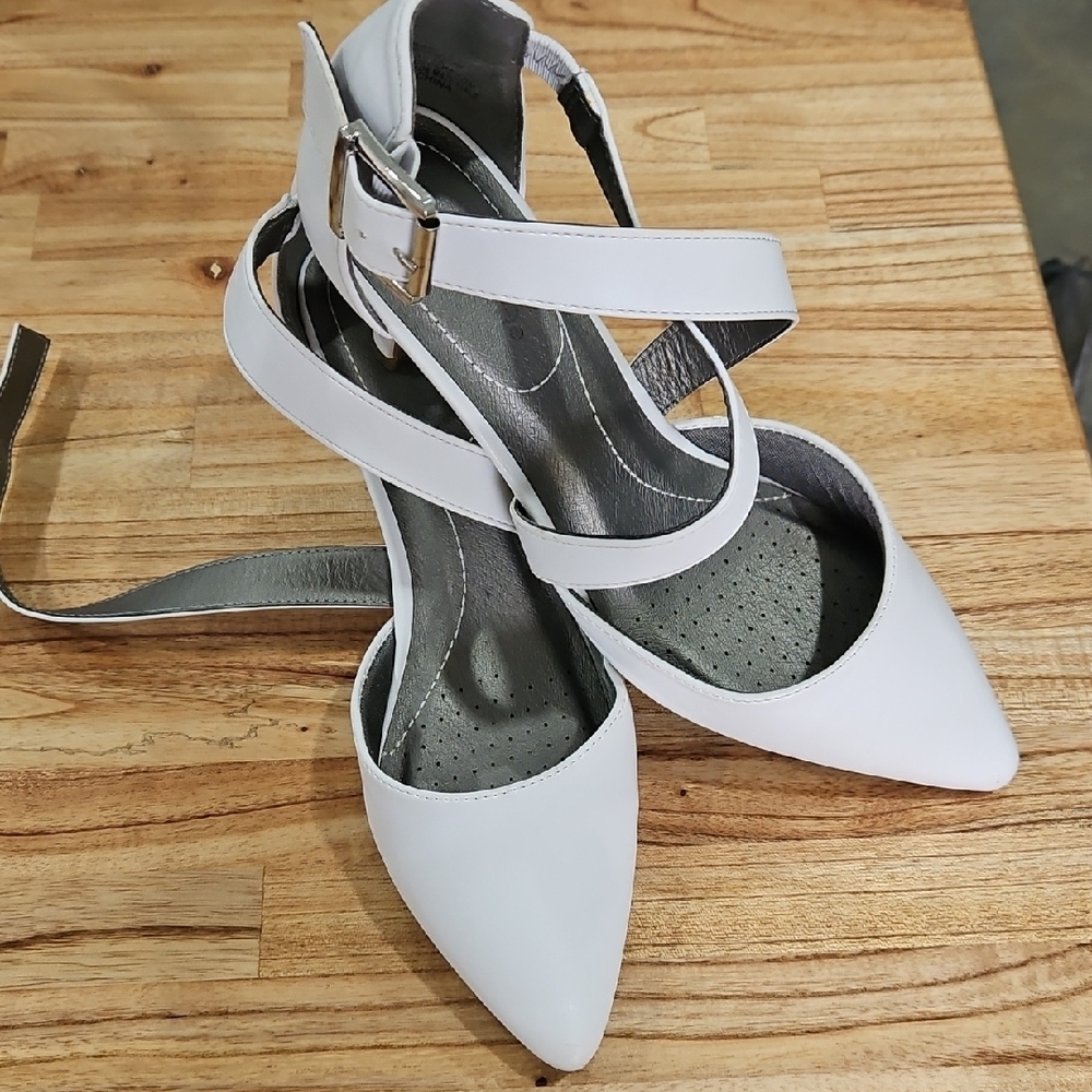 Elegant White Women's Strappy Heels